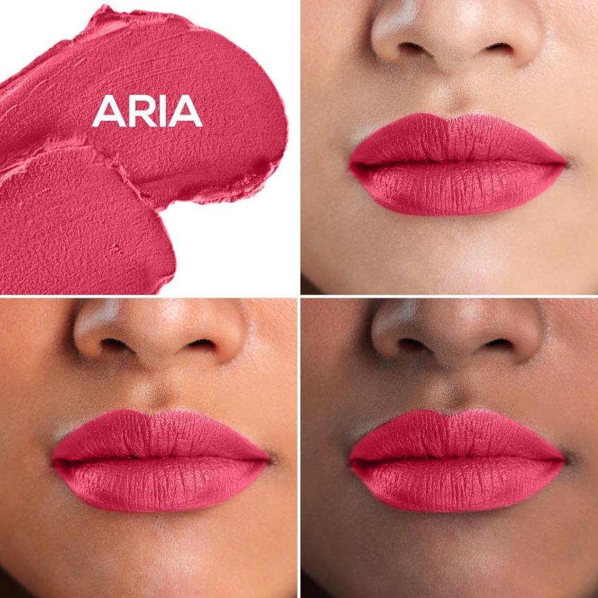 RENEE Poutstay Transfer Proof Lipstick, Smudgeproof & Transferproof, Long Lasting Matte Finish, Easy Glide Application, Infused with Hyaluronic acid, Vitamin E & SPF 20, Lily, 2 Gm