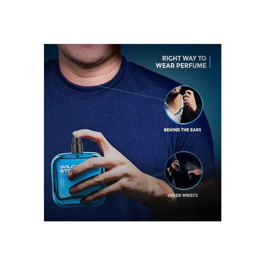 Wild Stone Hydra Energy Perfume for Men, 50ml (Pack of 1)