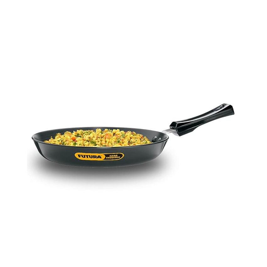 Hawkins Futura 25 cm Frying Pan, Hard Anodised Fry Pan, Induction Frying Pan, Black (IAF25)