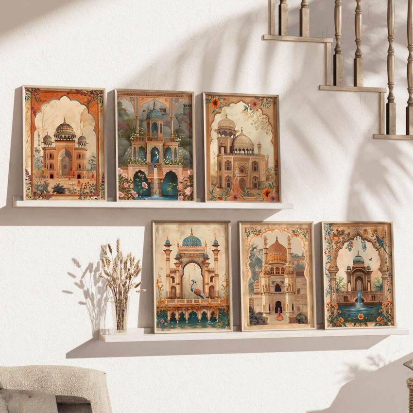 kotart Traditional Madhubani Art Paintings with Frame for Home Decoration - Traditional Framed Painting for Living Room Bedroom Office Decor - Pichwai Wall Art Painting for Wall Decoration - (13x17 inch, B)