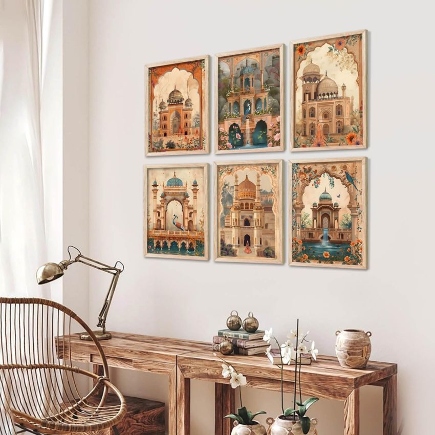 kotart Traditional Madhubani Art Paintings with Frame for Home Decoration - Traditional Framed Painting for Living Room Bedroom Office Decor - Pichwai Wall Art Painting for Wall Decoration - (13x17 inch, B)