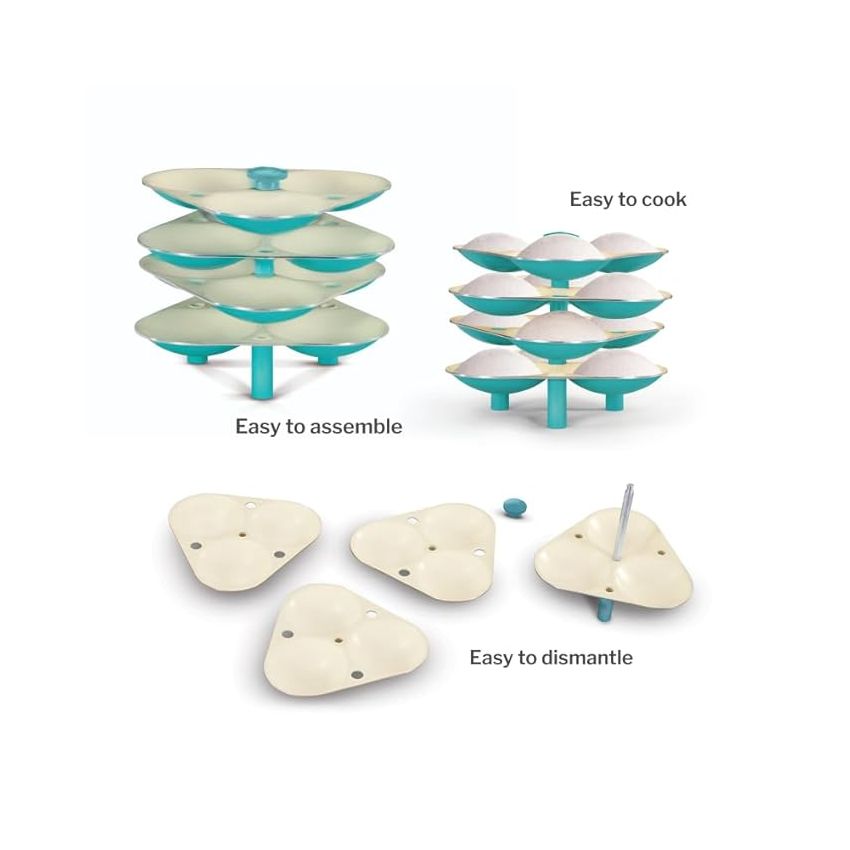 Hawkins Aqua Idli Stand, 12 Idlis, Aqua (UID5)