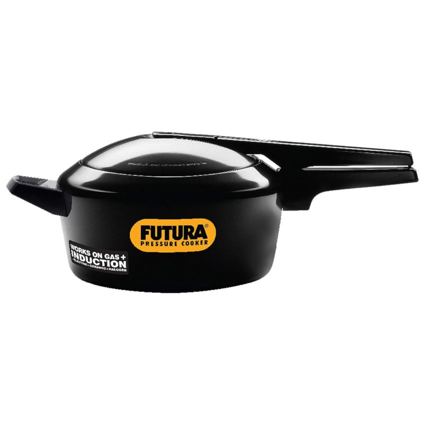 Hawkins Futura 4 Litre Pressure Cooker, Hard Anodised Inner Lid Pressure Cooker, Induction Cooker, Pan Cooker, Black (Ifp40), 4 Liter