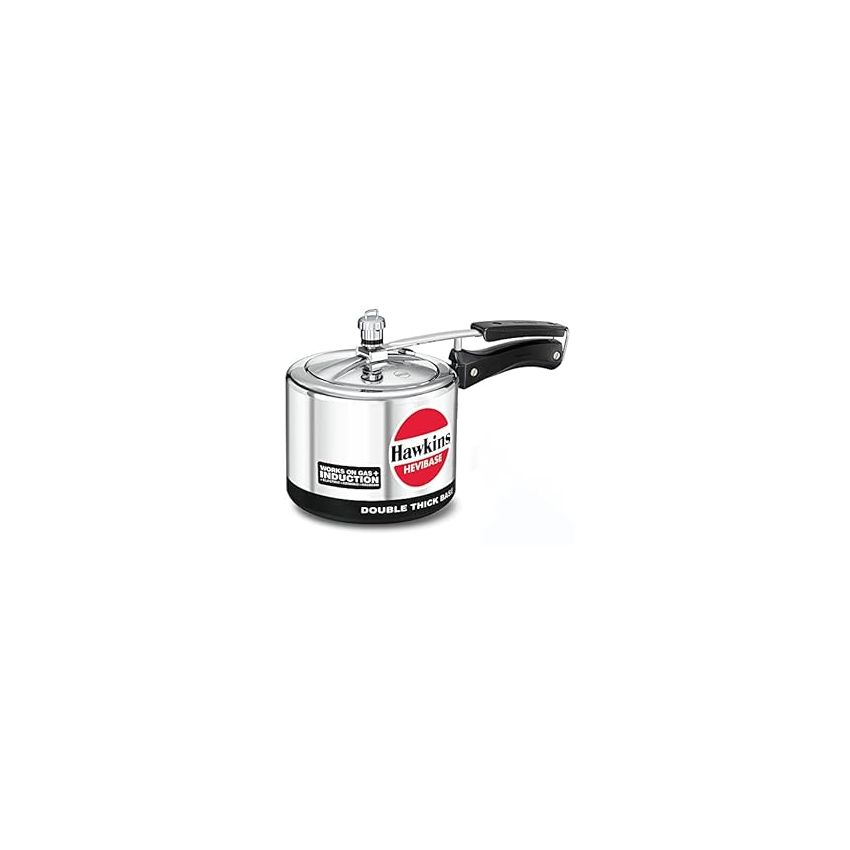 Hawkins Aluminium 3 Litre Hevibase Pressure Cooker,Induction Inner Lid Cooker,Silver(IH30)