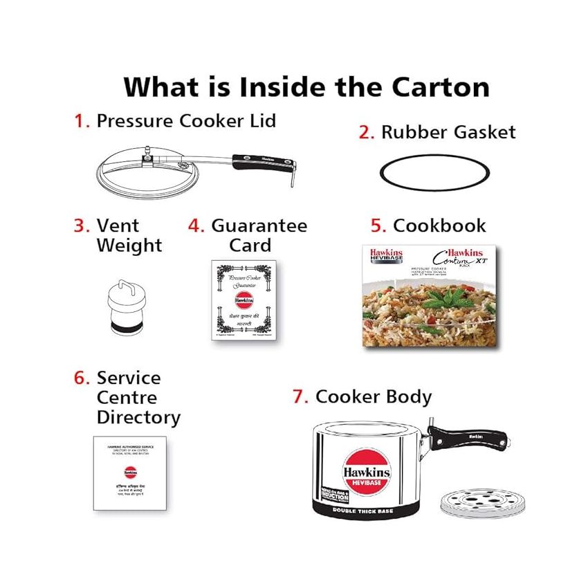 Hawkins Aluminium 3 Litre Hevibase Pressure Cooker,Induction Inner Lid Cooker,Silver(IH30)