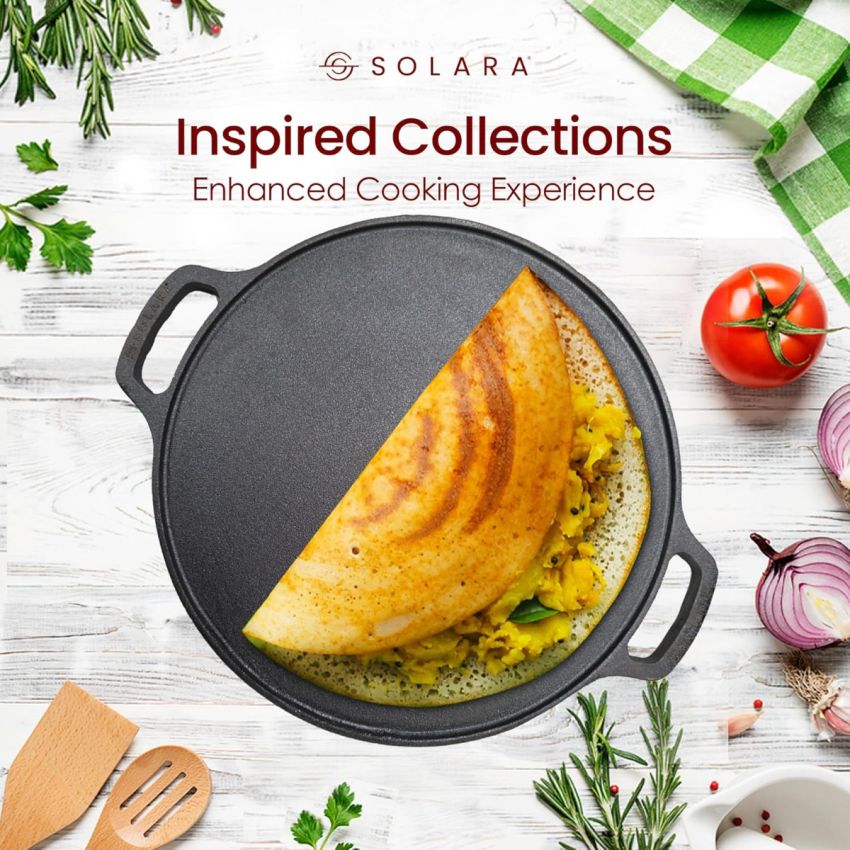 SOLARA Cast Iron Tawa for Dosa 12