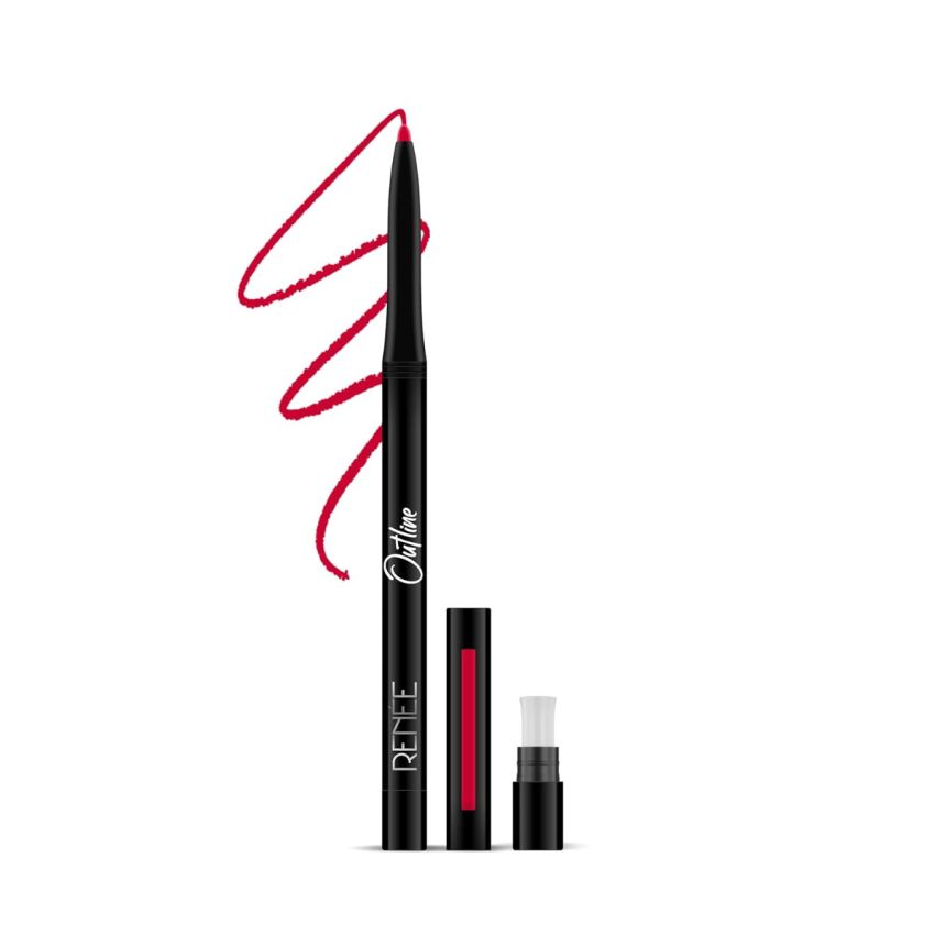 RENEE Outline Lip Liner With Built-in Sharpener 08 Isabelle 0.35gm, Long Lasting & Smudge Proof, Matte Finish & Rich Color Payoff, One Swipe Application