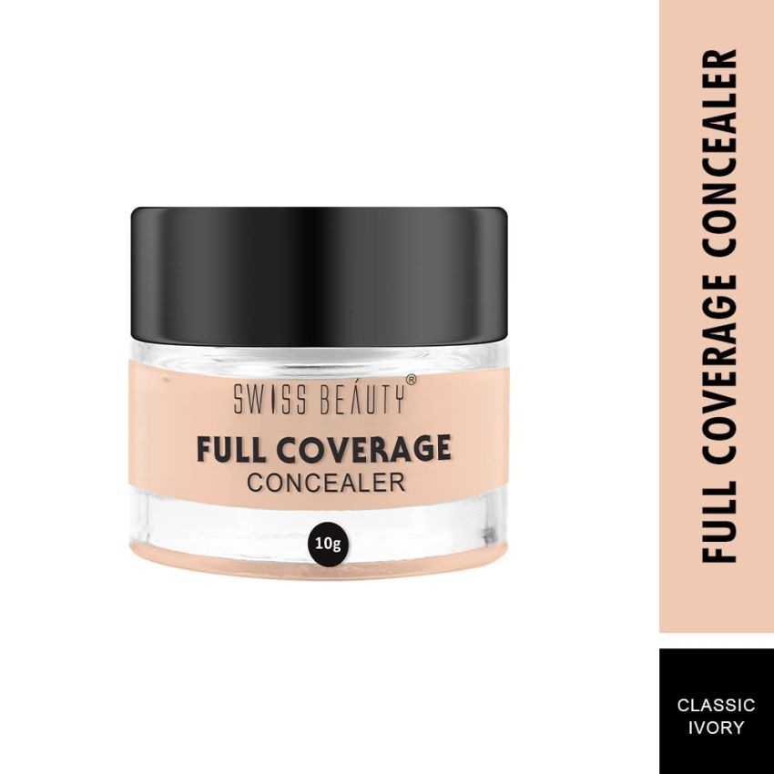 Swiss Beauty Full Coverage Concealer, Shade- Classic Ivory, 10gm