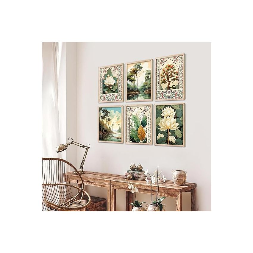 kotart traditional wall paintings for home decor paintings wall hanging frames with glass, HD digital prints with frmaes Size - (10x13, J)