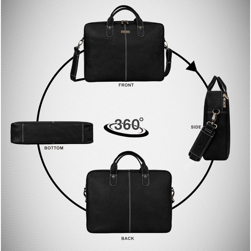 URBAN FOREST Jack Leather Laptop/Messenger Bag for Men