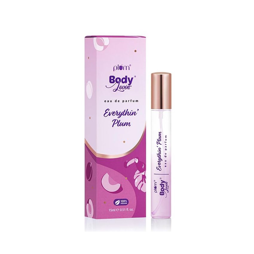 Plum BodyLovin' Everythin' Plum Eau De Parfum| Long Lasting & Premium Fruity Fragrance | Luxury Perfume For Women | Plum, Jasmine & Vanilla Notes| Travel-Friendly | High On Fun (15 ml)