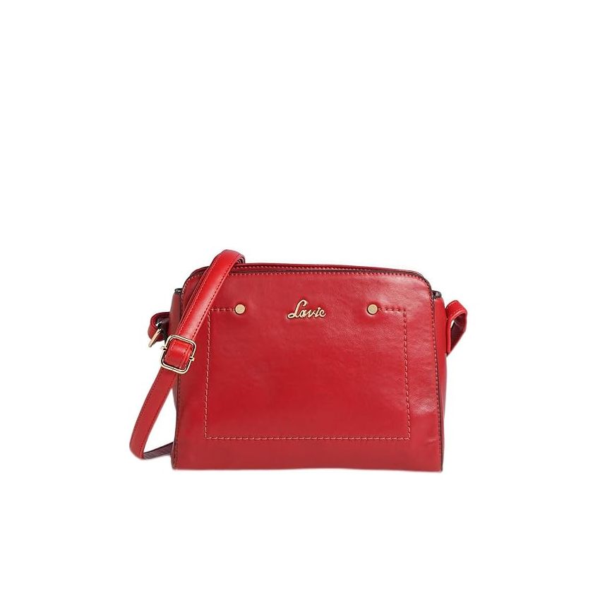 Lavie Women's Jeffrey Deco Stitch Sling Bag Red Ladies Purse Handbag
