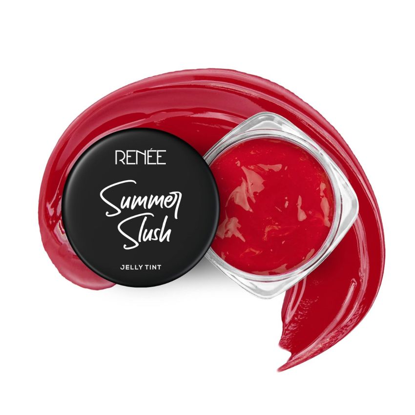 RENEE Summer Slush Jelly Tint Divine Watermelon 13gm| For Lips & Cheeks| Enriched with Natural Fruit Extracts| Keeps Lips Soft & Hydrated| Cruelty Free