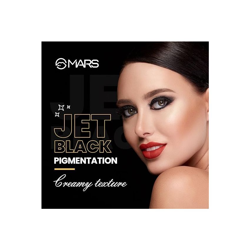 MARS won't Smudge Long Lasting Waterproof Super Black Kajal (Jet Black, 0.35 g)