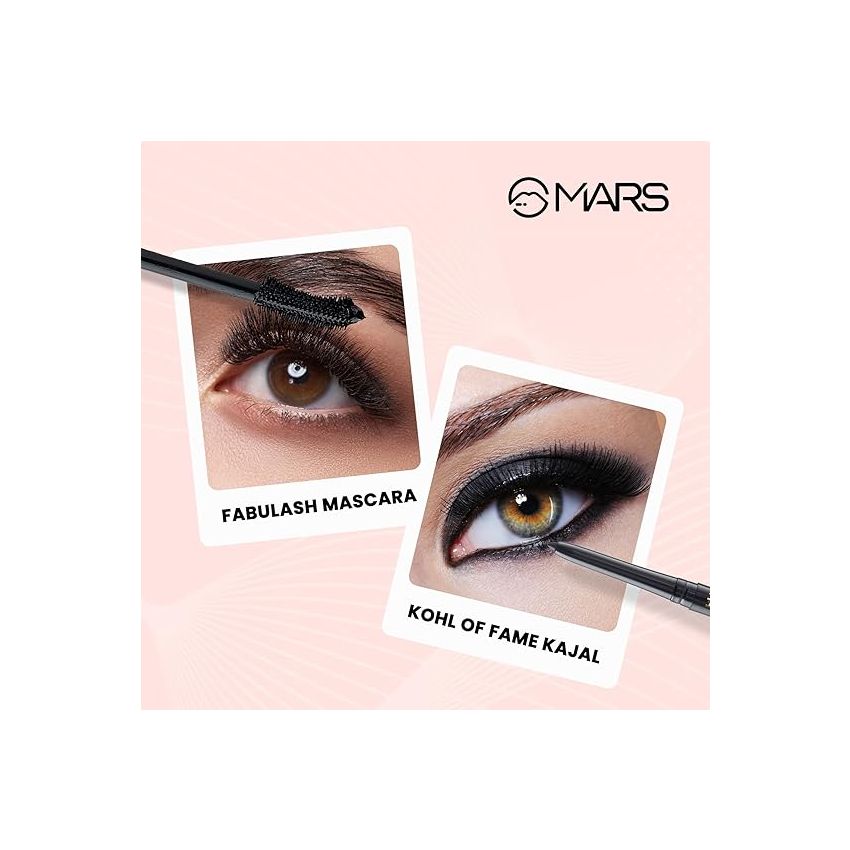 MARS Ultra Curl Long lasting Fabulash Mascara (12ml) MARS Ultra Curl Fabulash Mascara and MARS Kohl Of Fame Upto 12 Hours Stay Kajal (0.35 gm)