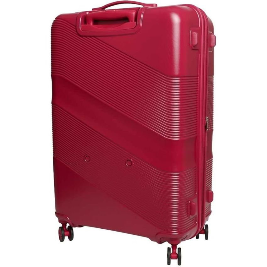 American Tourister Krypton 55 Cms Polycarbonate Hardsided Small Cabin Luggage|Speed_Wheel 8 Wheel Suitcase|Trolley Bag, Red