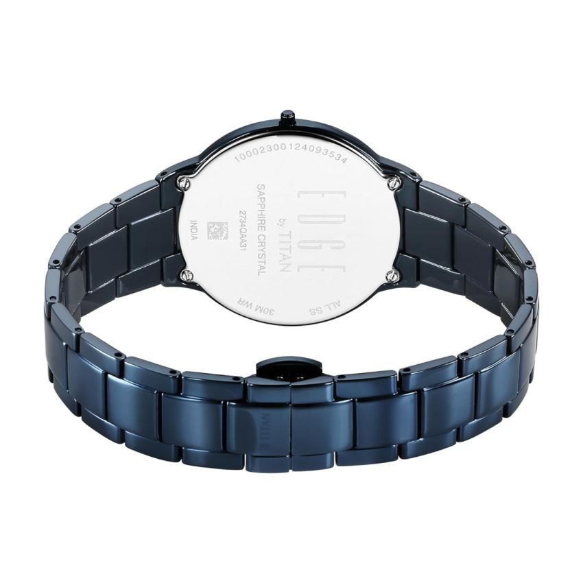 Titan Edge Metal Ladies Allure Quartz Analog Rich Mother of Pearl Dial Stainless Steel Strap Watch for Women-2734QM02/NT2734QM02