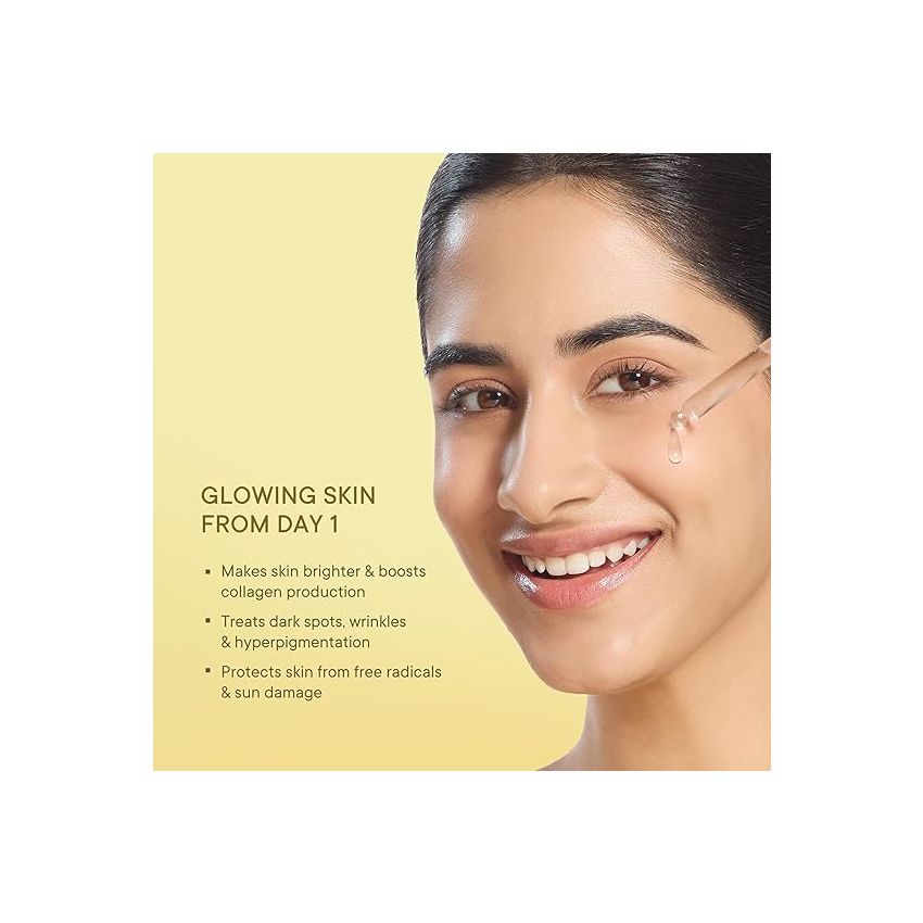 Quench Vitamin C Glow Boost Face Serum with 5% Ethyl Ascorbic Acid | Brightening Serum for Dark Spots & Uneven Skin Tone | Highly Stable & Non Irritating | Made in Korea (30ml)