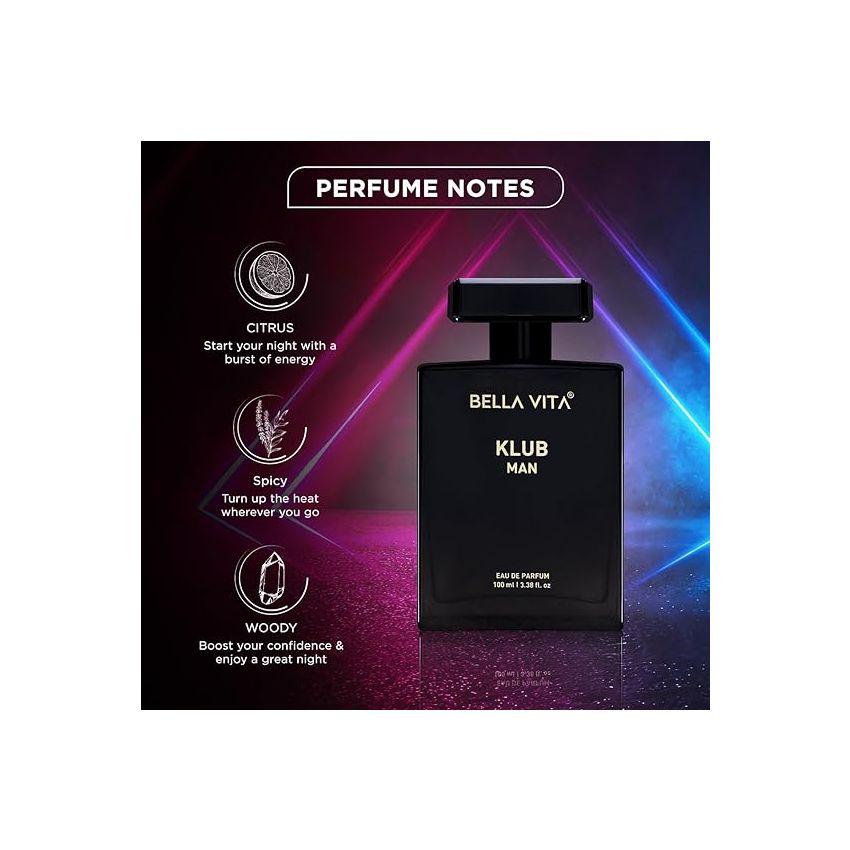 Bella Vita Luxury G.O.A.T Man Eau De Parfum Perfume with Bergamot, Patchouli & Vetiver|Premium, Long Lasting Spicy & Woody Fragrance for Men, 100 ML