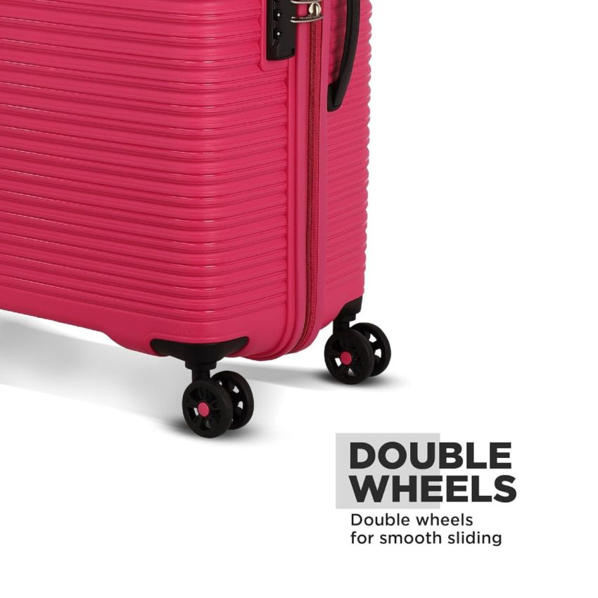 American Tourister Liftoff Spinner 55 Cm Berry Blast Polypropylene Cabin Hard Luggage with Double Wheel (Trolley/Speed_Wheel 4 Wheel Suitcase), Small, Pink