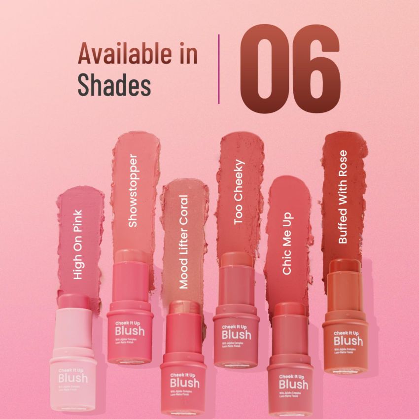 Swiss Beauty Cheek It Up Blush for Cheeks|Lumi-Matte Finish | Lightweight | Easily Blendable | With Jojoba Oil | Shade- Mood Lifter Coral, 8g