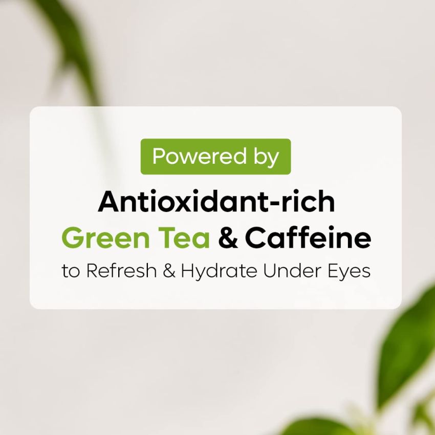 mCaffeine Fine Lines Reduction & Dark Circles Removal Duo | Enriched with Green Tea & Caffeine | Under Eye Cream & Hydrogel Under Eye Patches Combo | Value Pack