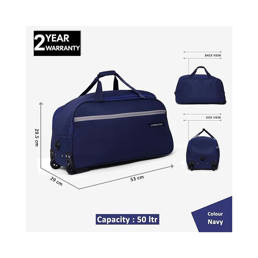 Lavie Sport Lino Wheel Duffel Bag | 2 Wheel Duffle Bag | Built to Last Wheels and Trolley
