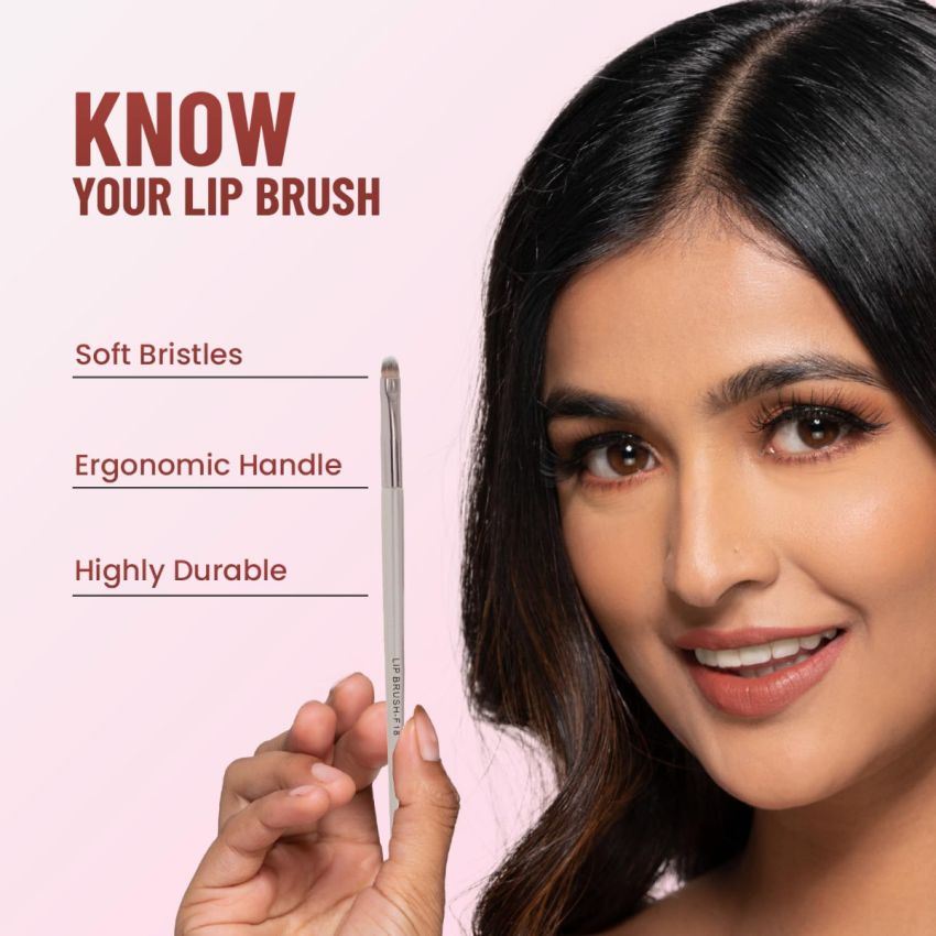 Swiss Beauty Lip Brush with Soft & Synthetic Bristles | Ideal for Cream and Liquid products | Easy to hold & Precise application
