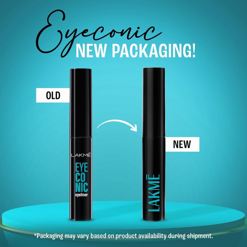 Lakme Eyeconic Liquid Eye Liner, Black, Long Lasting Matte Waterproof Liner - Smudge Proof, Transfer Proof Eye Makeup for 24 hrs, 4.5 ml