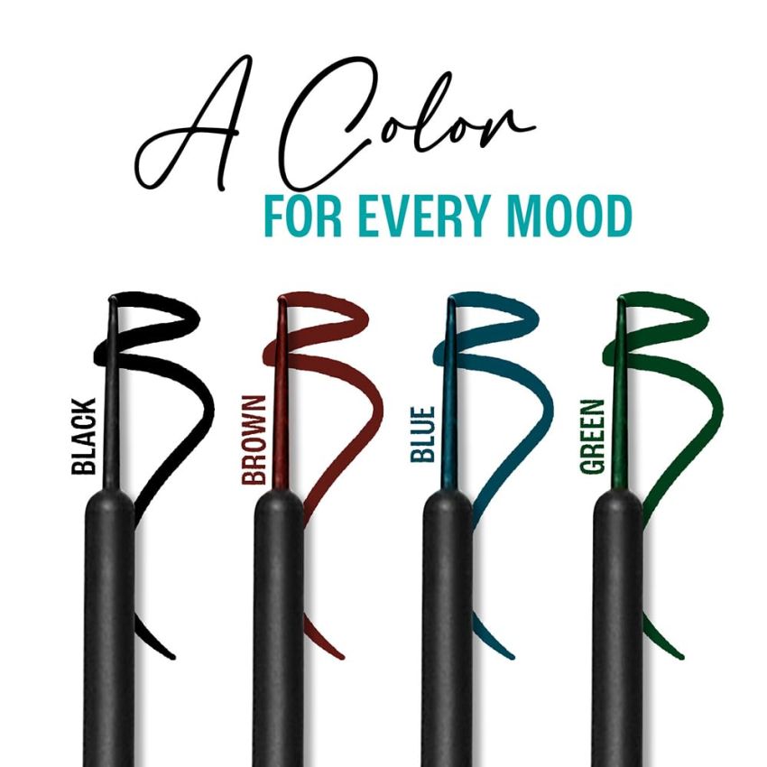 Lakme Eyeconic Liquid Eye Liner, Black, Long Lasting Matte Waterproof Liner - Smudge Proof, Transfer Proof Eye Makeup for 24 hrs, 4.5 ml