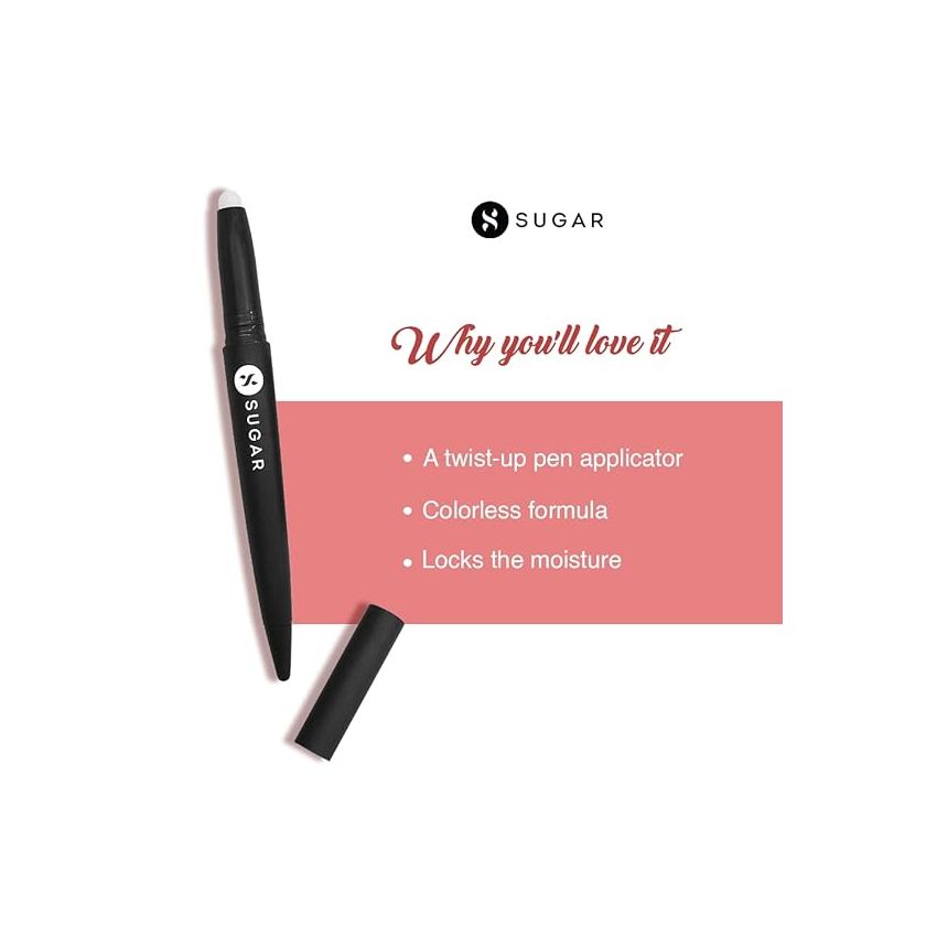 SUGAR Cosmetics - Seal The Show - Lip Primer - Lightweight Lip Primer with Hydrating Finish, For Longevity of Lip Colour