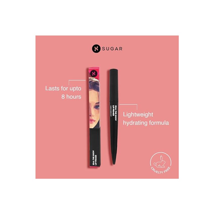 SUGAR Cosmetics - Seal The Show - Lip Primer - Lightweight Lip Primer with Hydrating Finish, For Longevity of Lip Colour