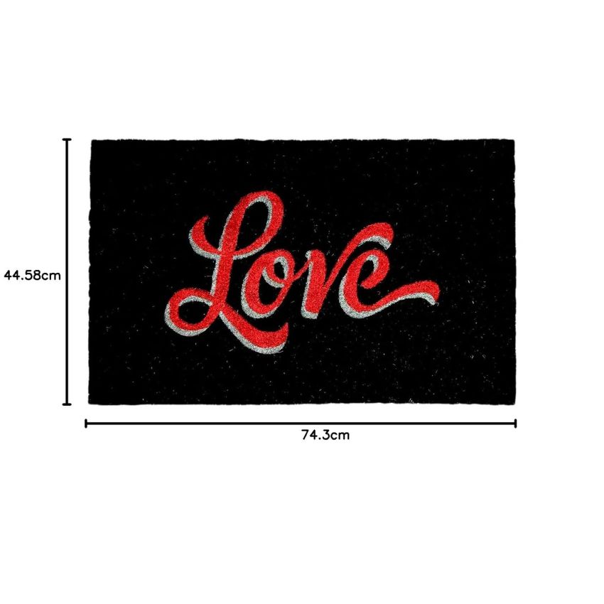 Onlymat Love Design Printed Coir Mat