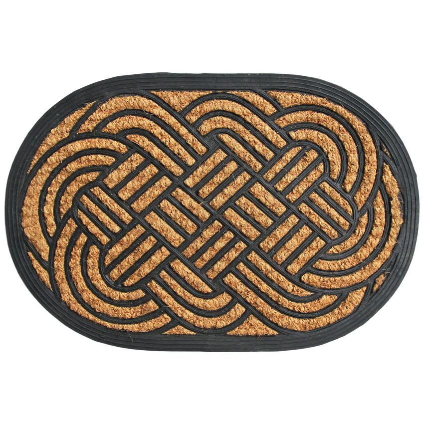 Onlymat Lovers Knot Rubber Coir Doormat Only Mat (Beige, 16, x 0.2)