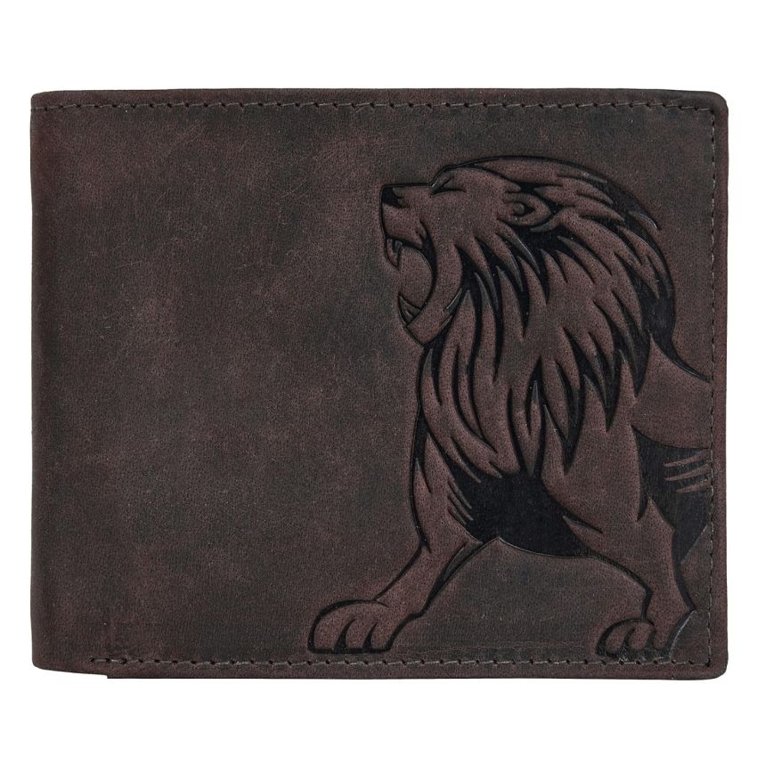 URBAN FOREST Luke Vintage Brown Leather Wallet & Brown Casual Leather Belt Combo Gift set for Men - Packed in Premium Wooden Box for Gifting