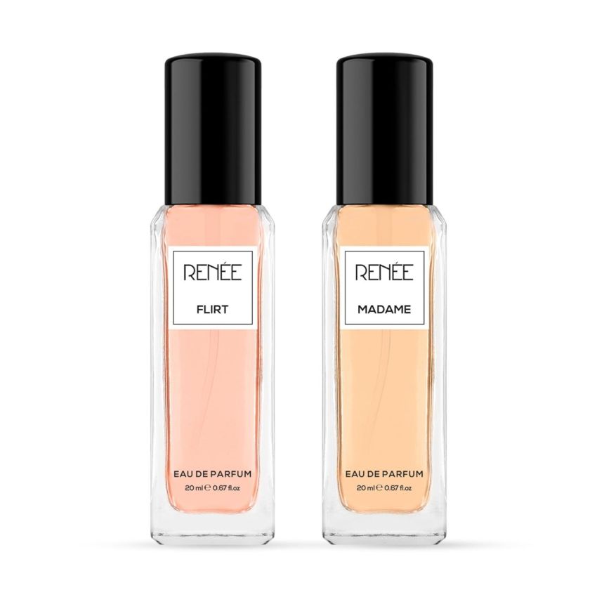 RENEE Flirt & Madame Eau De Parfum Pack Of 2-20 Ml each Perfume - Premium Luxury Long-lasting Fragrance - Versatile Scent for All Occasions - Perfect Gifting Option