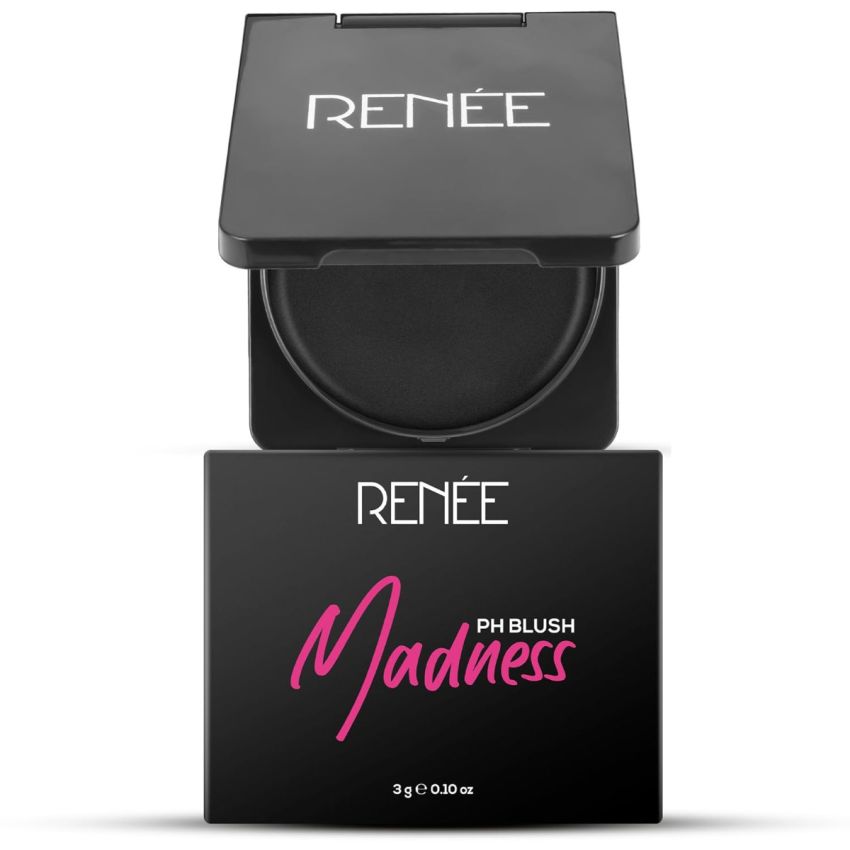 RENEE Madness pH Blush, Instant Unique Pink Payoff, Highly Blendable, Light Weight, Long Lasting, Moisturizing Formula, Enriched With Olive, Macadamia & Shea, Paraben Free & Cruelty Free, 3 Gm