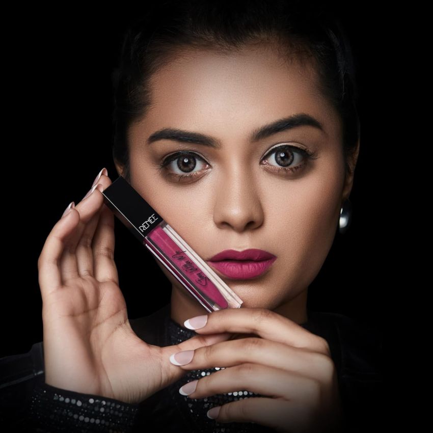 RENEE Stay With Me Matte Lip Color, Long Lasting, Non Transfer, Water & Smudge Proof, Light Weight Liquid Lipstick, Pride of Magenta, 5ml