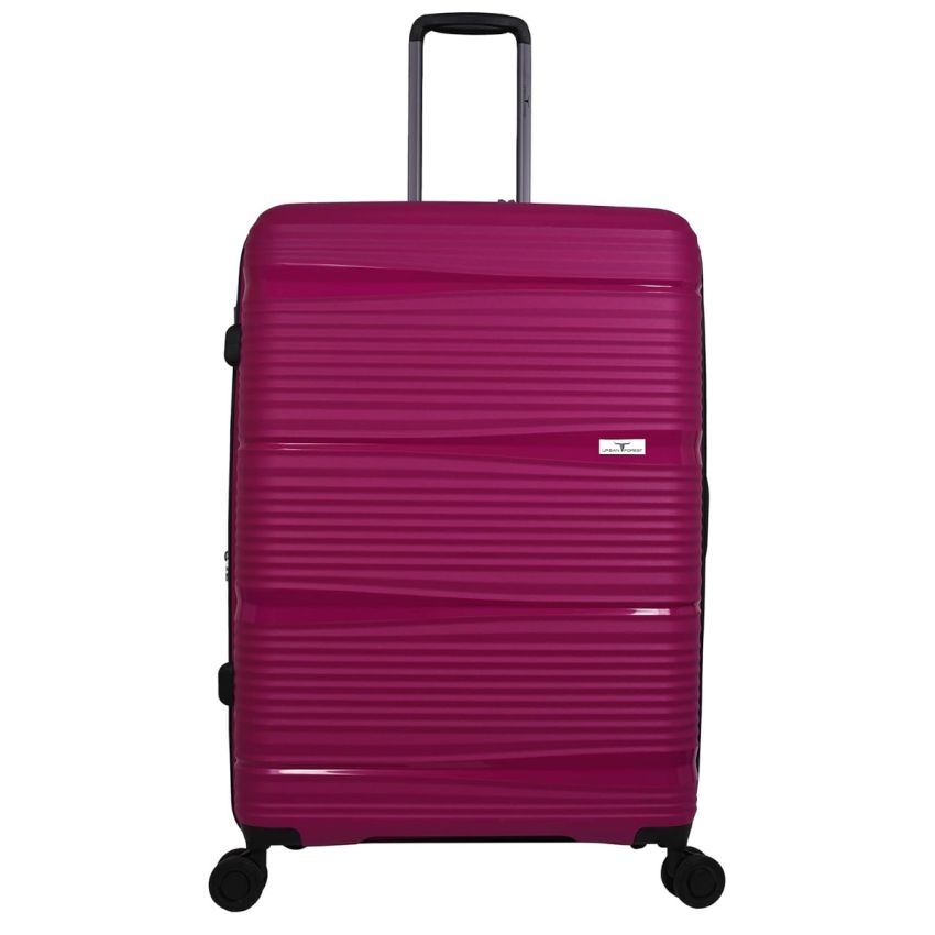 URBAN FOREST Phoenix Magenta Polypropylene Hard-Sided 67cm Check-in Trolley Luggage Case