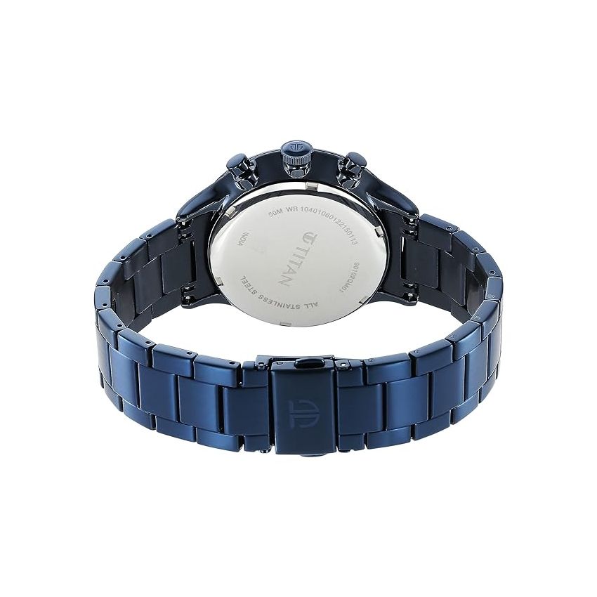 Titan Urban Magic Blue Dial Multial Stainless Steel Strap Watch for Men-NS90102QM01/NT90102QM01