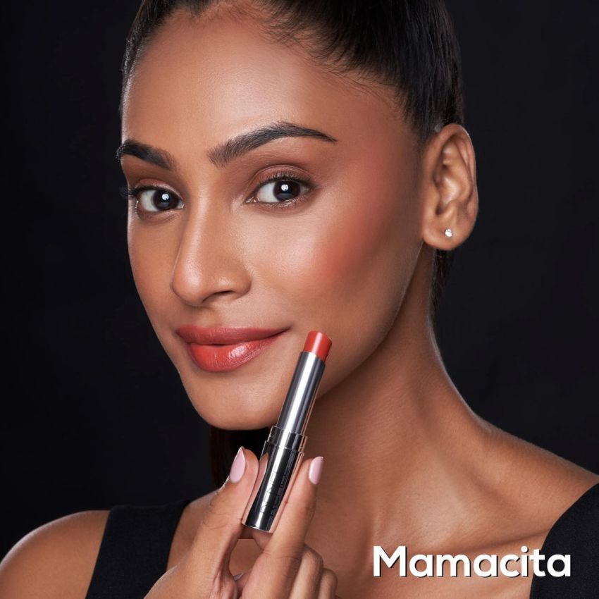 RENEE Crush Glossy Lipstick Mamacita 4gm, Non-drying, Highly Pigmented, Intense Moisturizing, Soft Texture, Lightweight, One Swipe Formula | Enriched With Jojoba Oil, Cocoa & Shea Butter