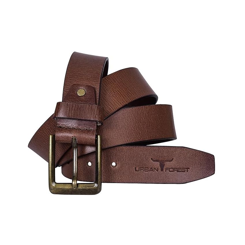 URBAN FOREST Marco Burnish Brown Casual Leather Belt for Men