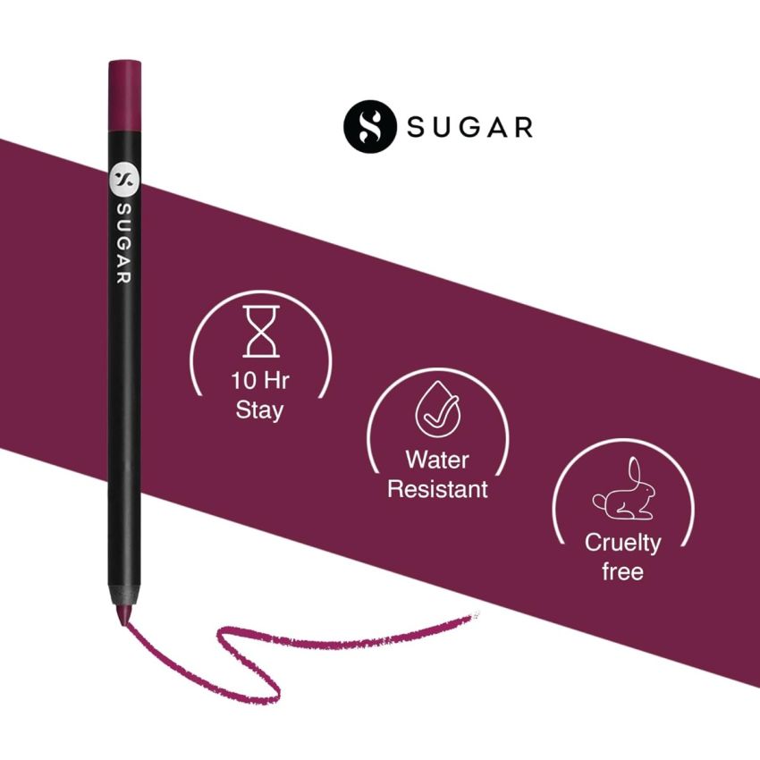SUGAR Cosmetics - Lipping On The Edge - Lip Liner - 07 Fiery Berry (Marsala) - 1.2 gms - Smear-proof, Water Resistant Lip Liner - Lasts Up to 10 hrs