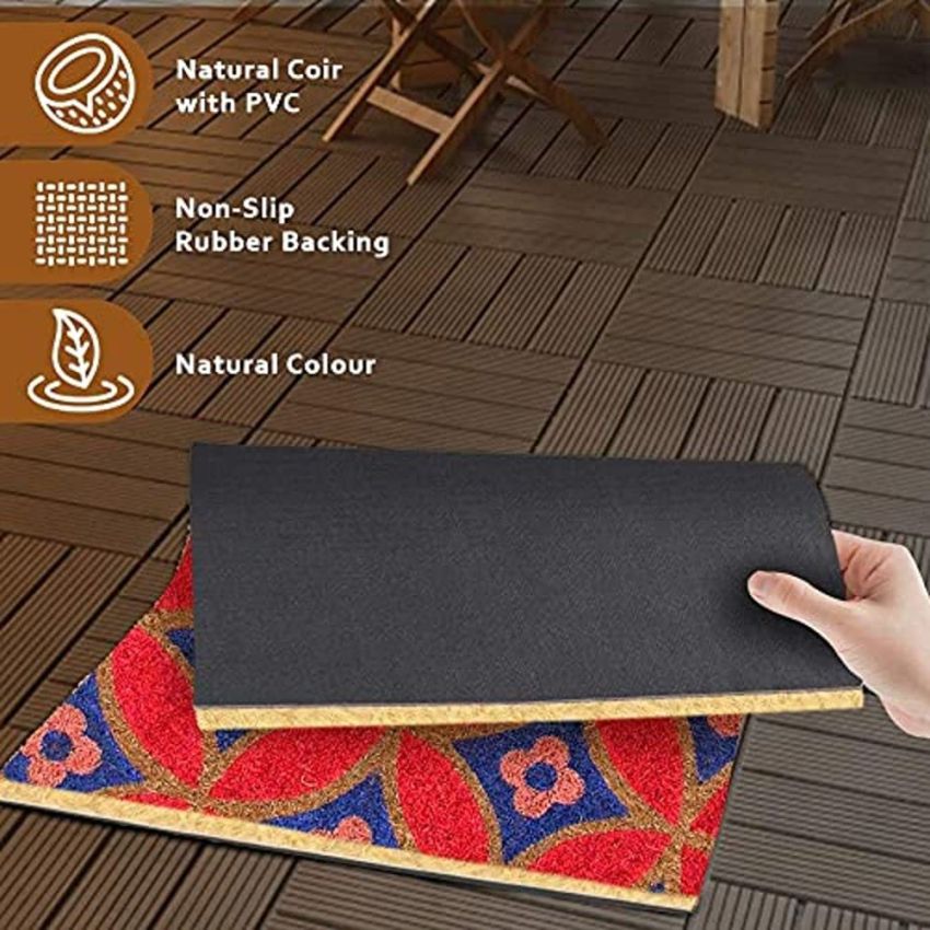Onlymat Printed Door Mat (Multicolour, Coir, 45 X 75 Cm)