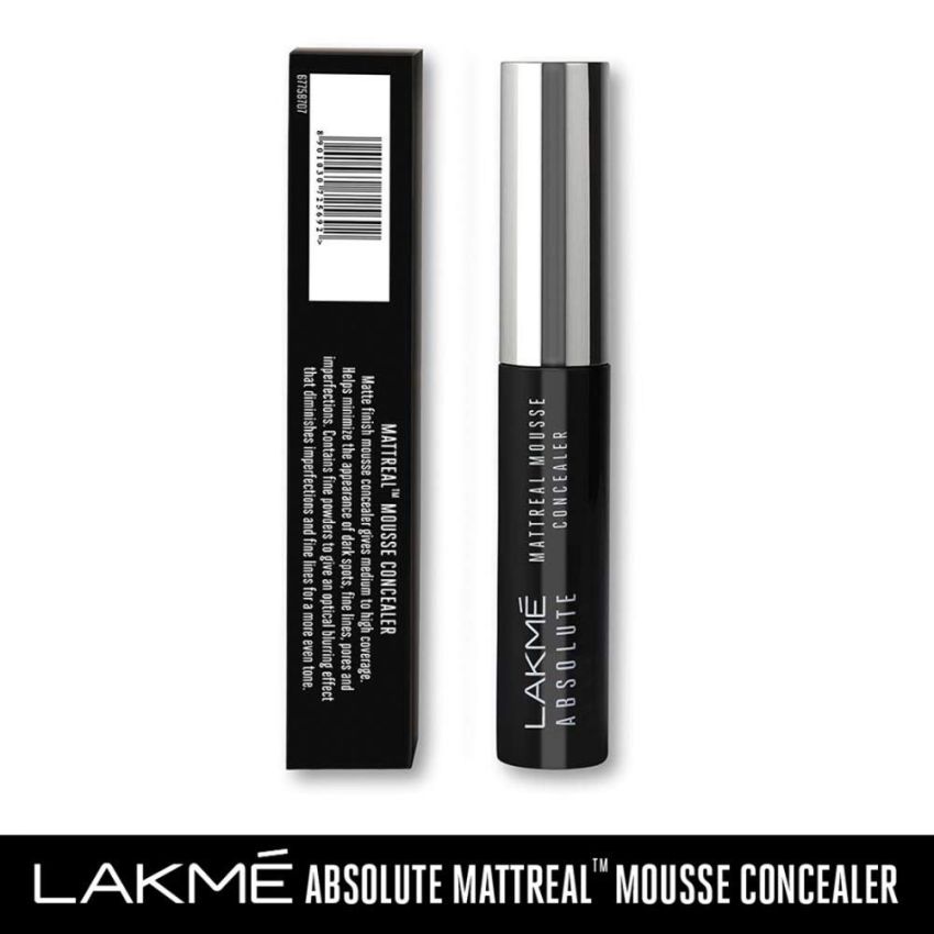 Lakme Absolute Mattereal Mousse Concealer 02 Natural, 9 g