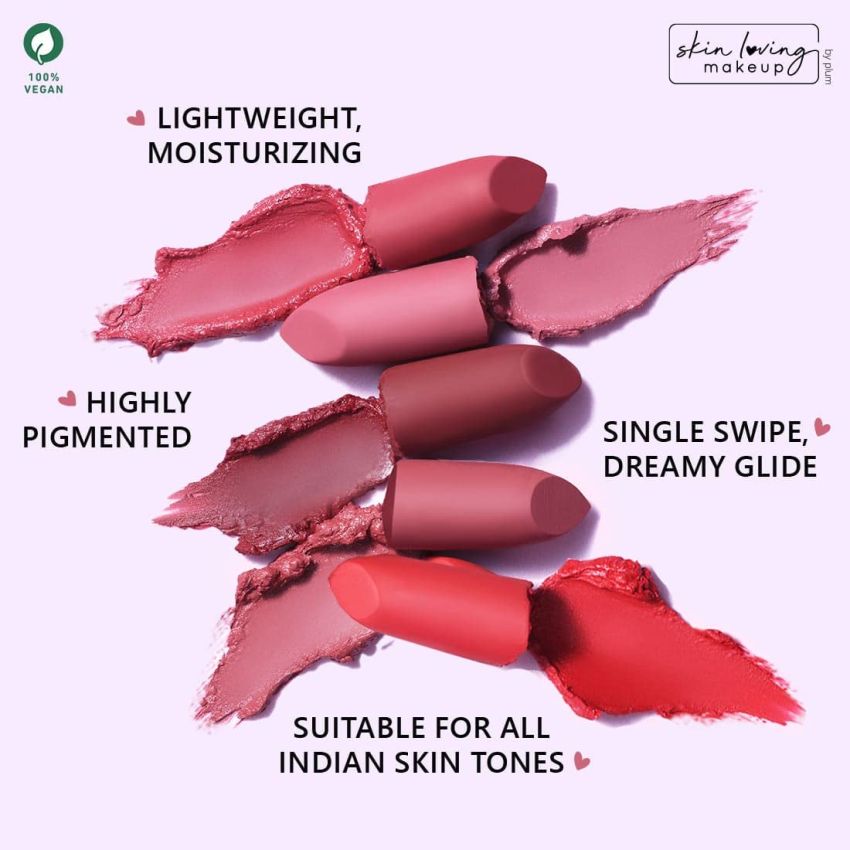 Plum Matterrific Highly Pigmented Nourishing & Non-Drying Vegan & Cruelty Free Lipstick- Jazzberry - 127 (Dusty Plum)