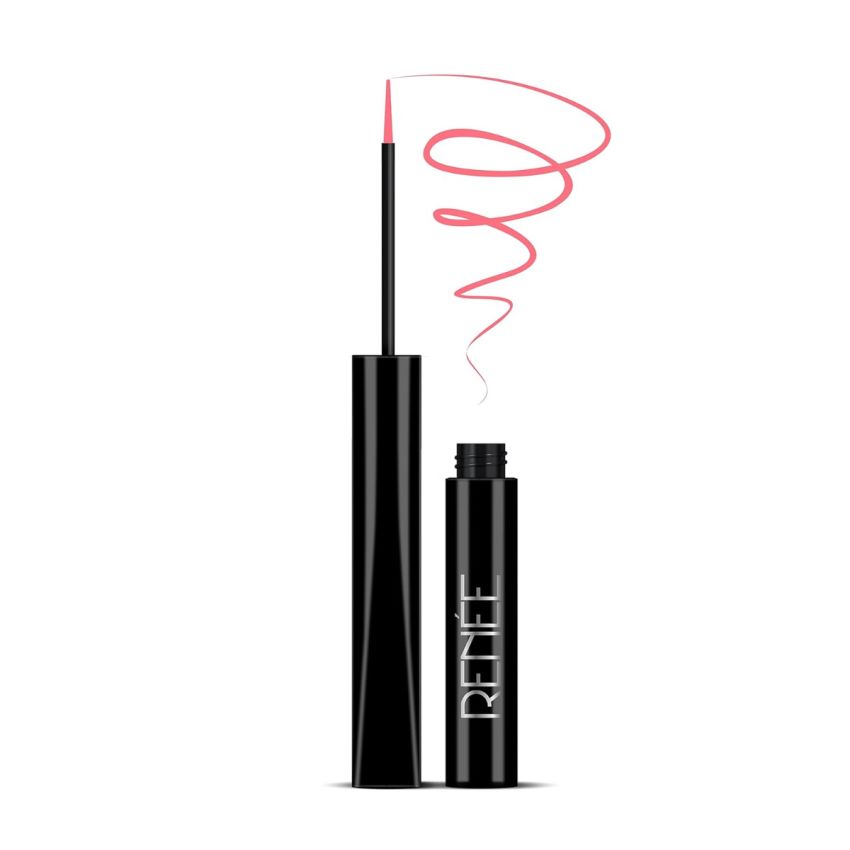 RENEE Extreme Stay Liquid Eyeliner Max Pink 4.5ml, Intense, Vibrant Color Payoff | One Swipe, Long Lasting, Matte, Waterproof, Smudge-proof All Day Shades | Infused With Castor Oil - Vegan