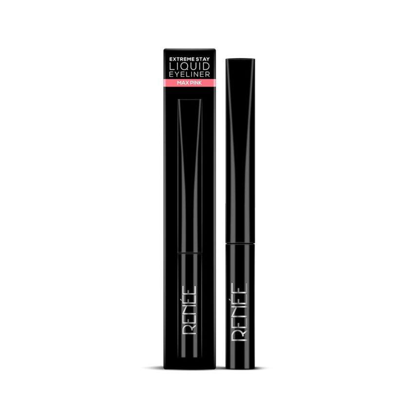 RENEE Extreme Stay Liquid Eyeliner Max Pink 4.5ml, Intense, Vibrant Color Payoff | One Swipe, Long Lasting, Matte, Waterproof, Smudge-proof All Day Shades | Infused With Castor Oil - Vegan