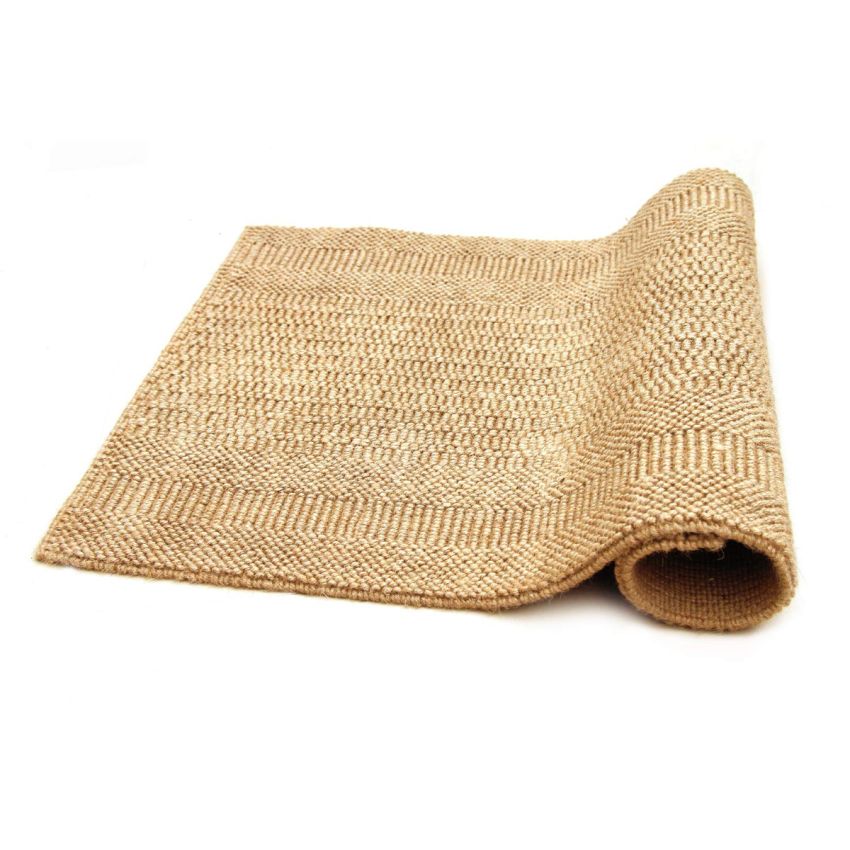 Onlymat Natural Jute Non-Slip Rectangular Meditition Mat For Home, Yoga, Sitting, Entarance-(90 X 60Cm)-Beige