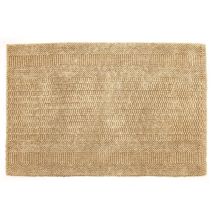 Onlymat Natural Jute Non-Slip Rectangular Meditition Mat For Home, Yoga, Sitting, Entarance-(90 X 60Cm)-Beige